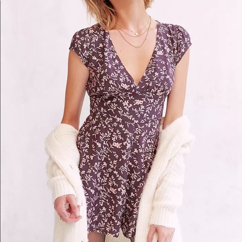 Urban Outfitters Purple Floral Romper